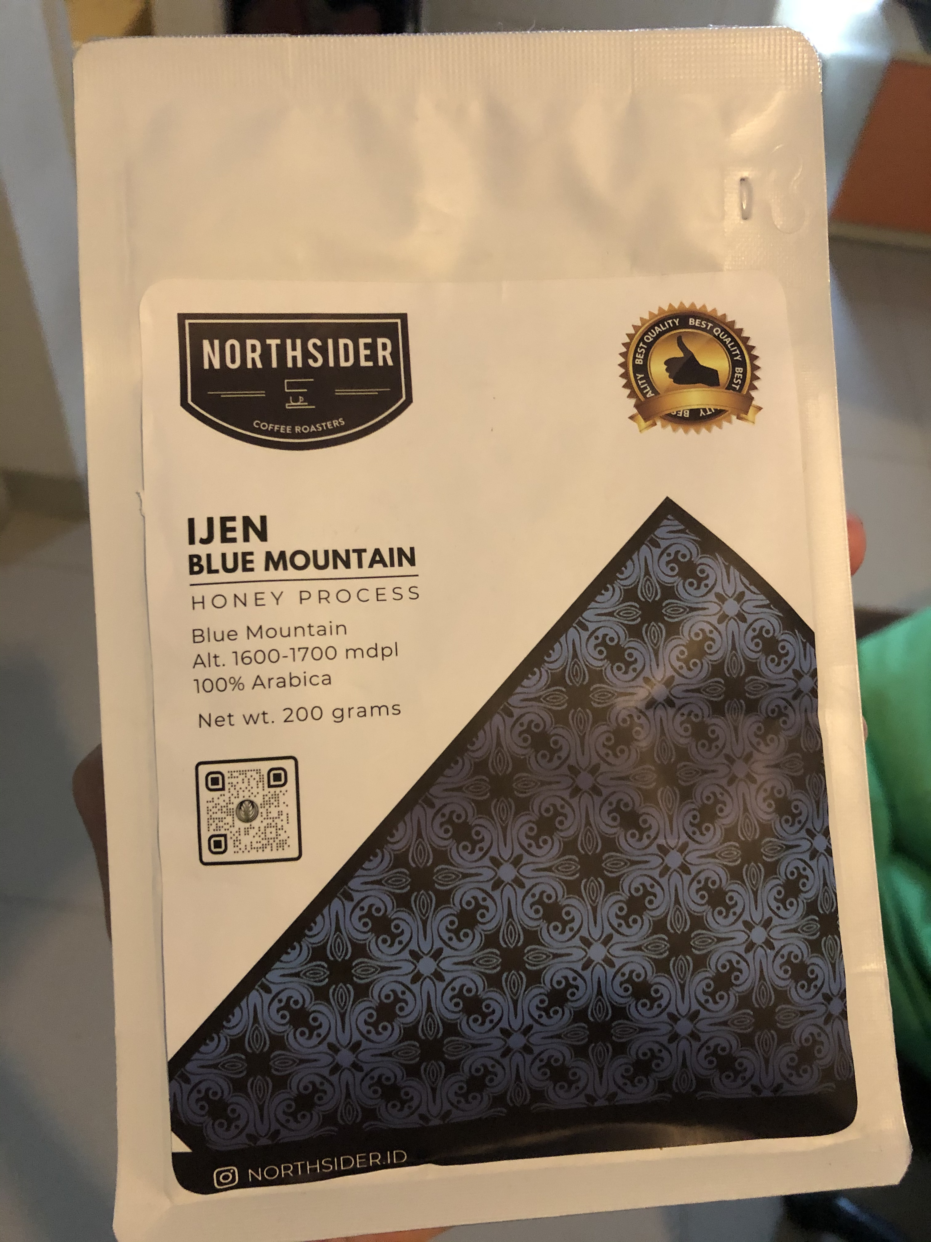 Northsider&rsquo;s Ijen Blue Mountain packaging, taken at 2020-07-14.