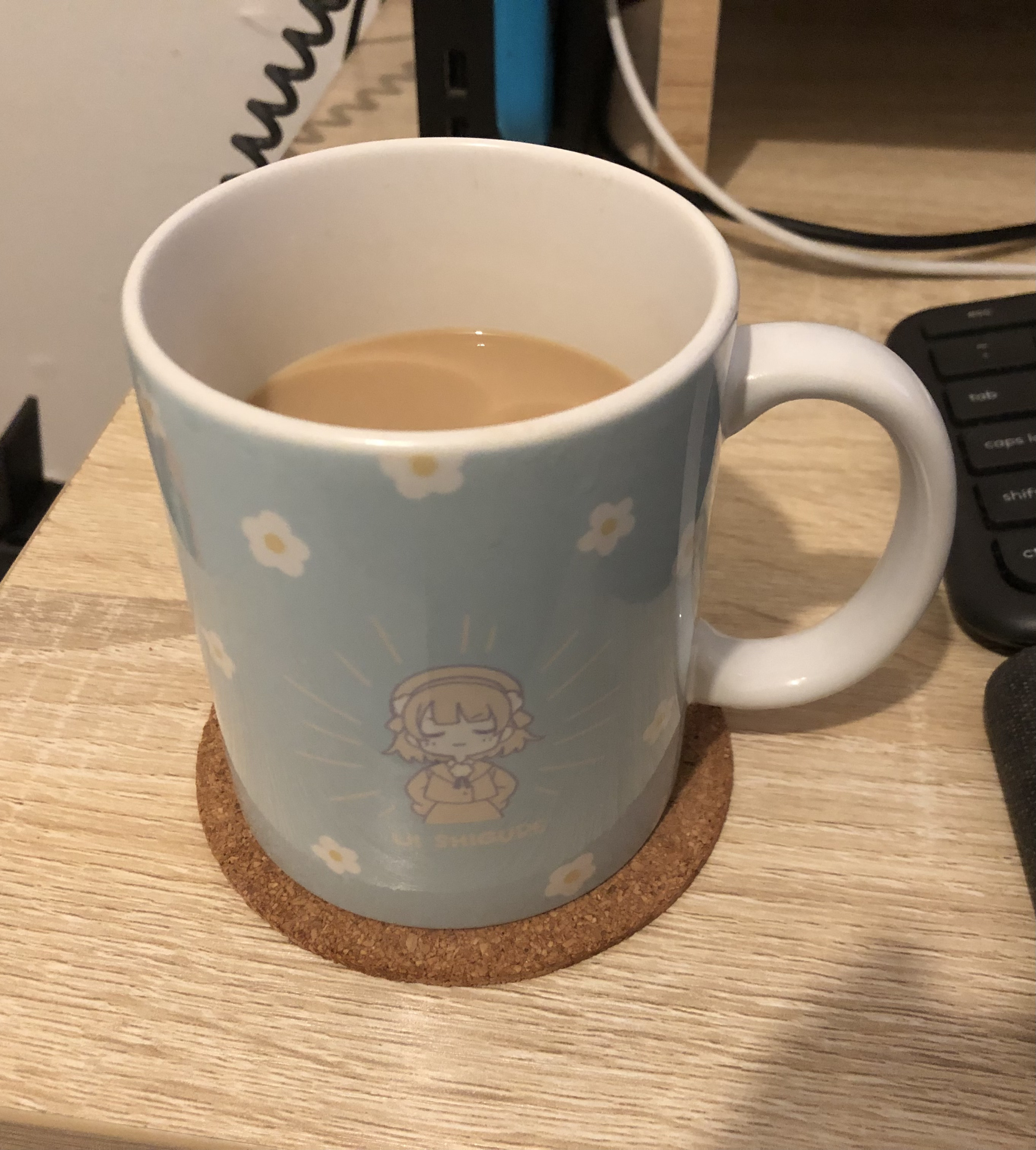 A warm coffee with milk, calms my mind 👌